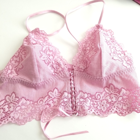 Free People Caroline Ribbed Lace-Up Bralette - Picture 3 of 6